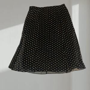 Moa Moa Black Sheer Midi Skirt – Pastel Mini Floral Print